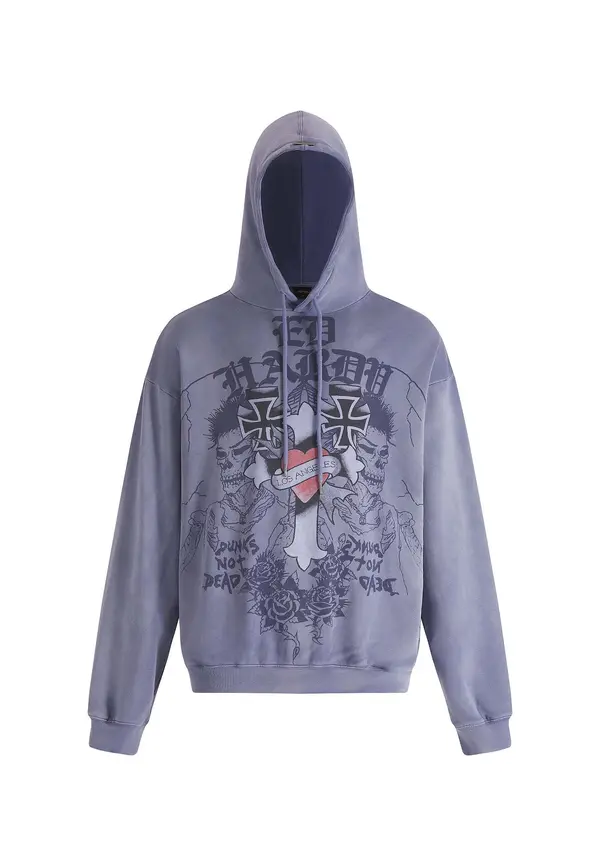 Ed Hardy Ed Hardy Majica  indigo / vijolično modra / melona / črna