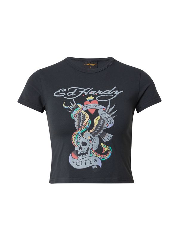 Ed Hardy Ed Hardy Majica 'NEW YORK CITY'  rumena / siva / črna