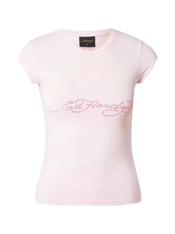 Ed Hardy Ed Hardy Majica 'Rainbow And Sunshine'  svetlo rumena / marelica / rosé / staro roza