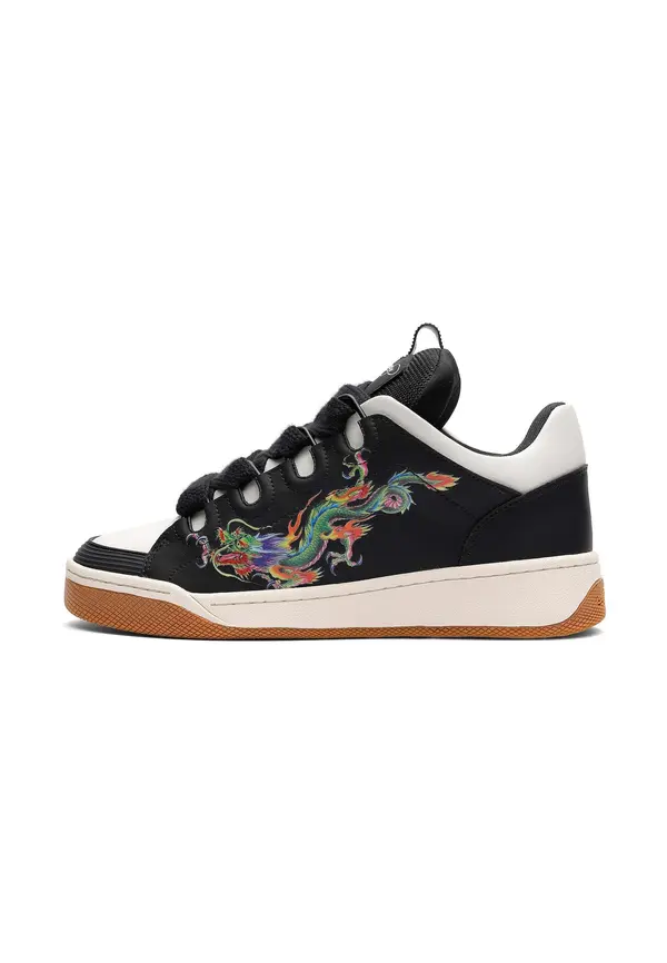 Ed Hardy Ed Hardy Nizke superge 'Drachen'  zelena / oranžna / črna / bela