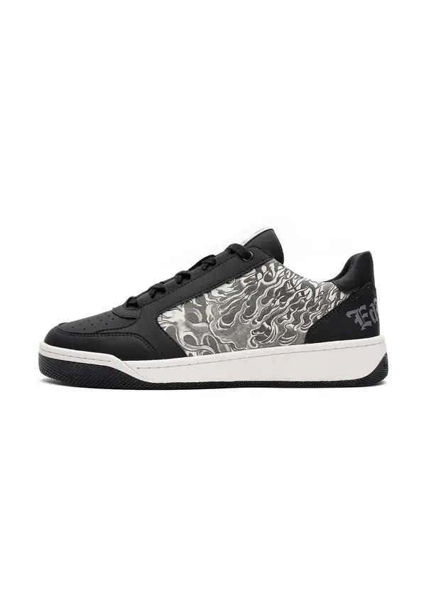 Ed Hardy Ed Hardy Nizke superge 'Flammen'  črna / bela