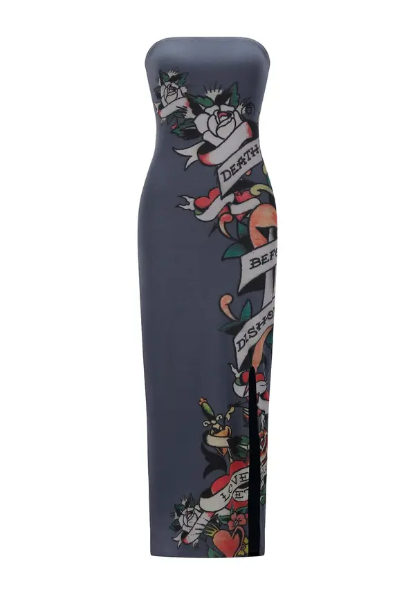 Ed Hardy Ed Hardy Obleka  temno modra / svetlo siva / oranžna