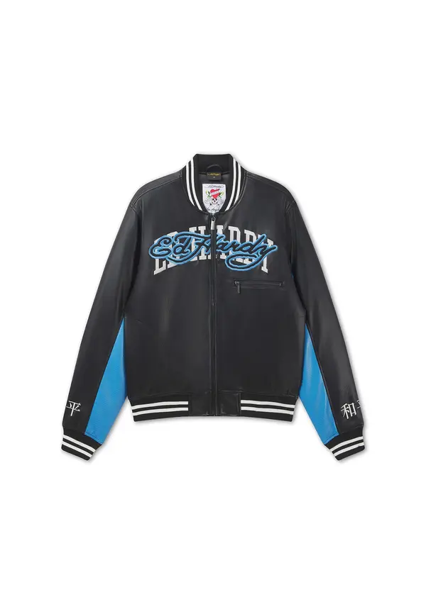 Ed Hardy Ed Hardy Prehodna jakna '1971 Panther'  azur / črna / bela