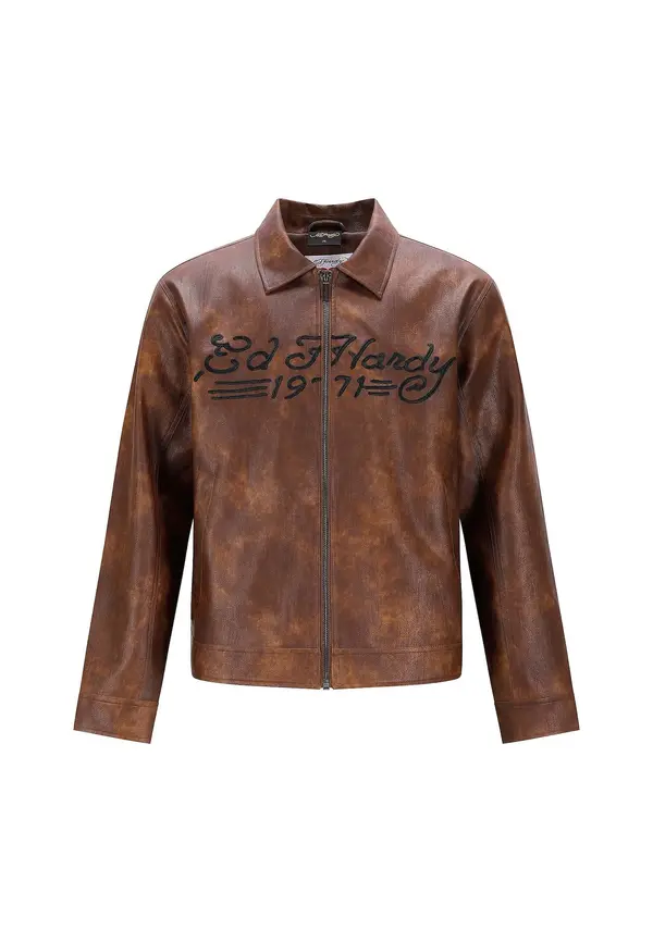 Ed Hardy Ed Hardy Prehodna jakna  rjava / črna