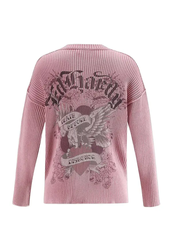 Ed Hardy Ed Hardy Pulover 'Brave Heart Adler'  siva / vijolično modra / roza