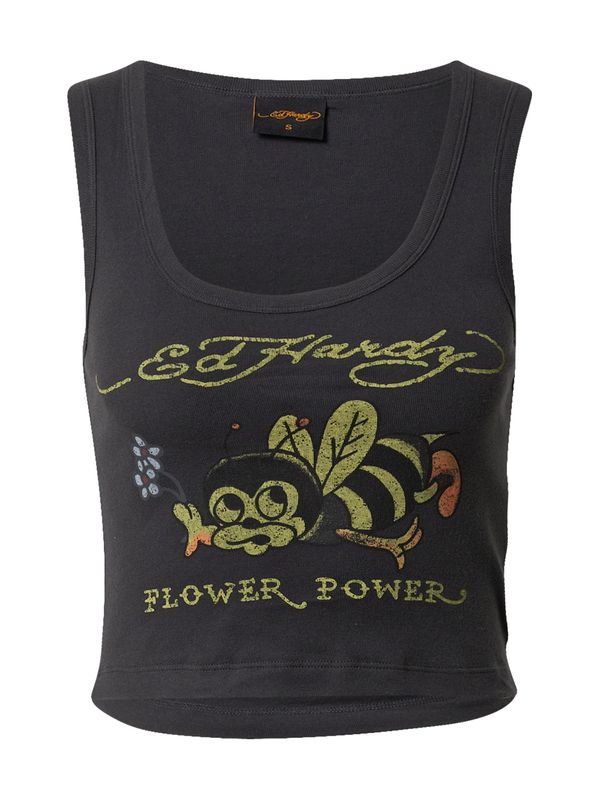 Ed Hardy Ed Hardy Top 'BUZZ'  rumena / antracit / oranžna / bela