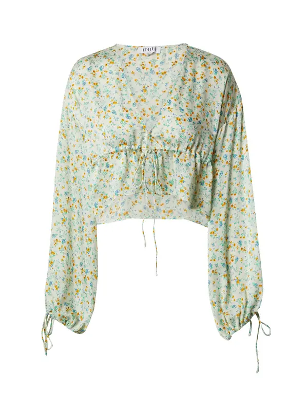 EDITED EDITED Bluza 'Elsie'  bež / modra / rumena / zelena