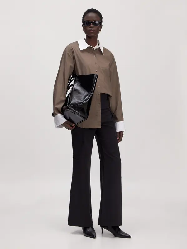 EDITED EDITED Bluza 'Kelly'  rjava / bela