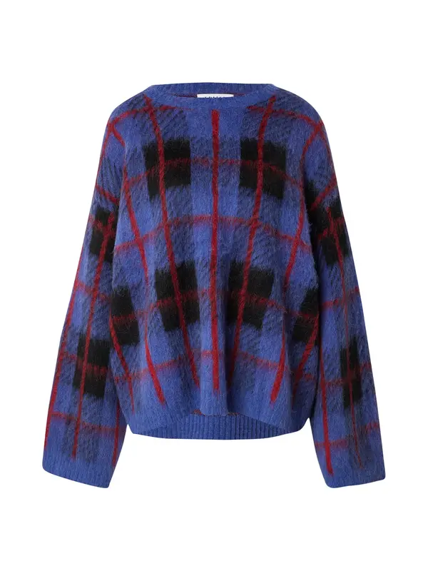 EDITED EDITED Pulover 'Christel Wool'  modra / rdeča