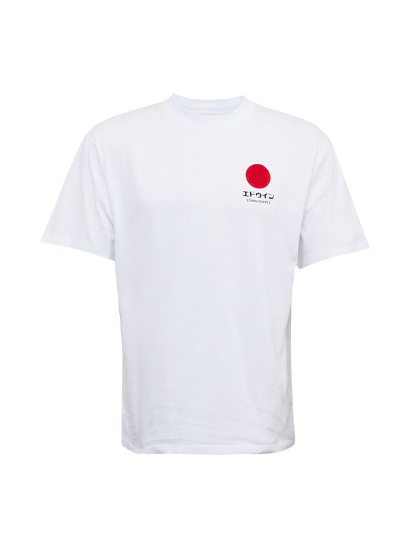 EDWIN EDWIN Majica 'Japanese Sun'  ognjeno rdeča / črna / bela