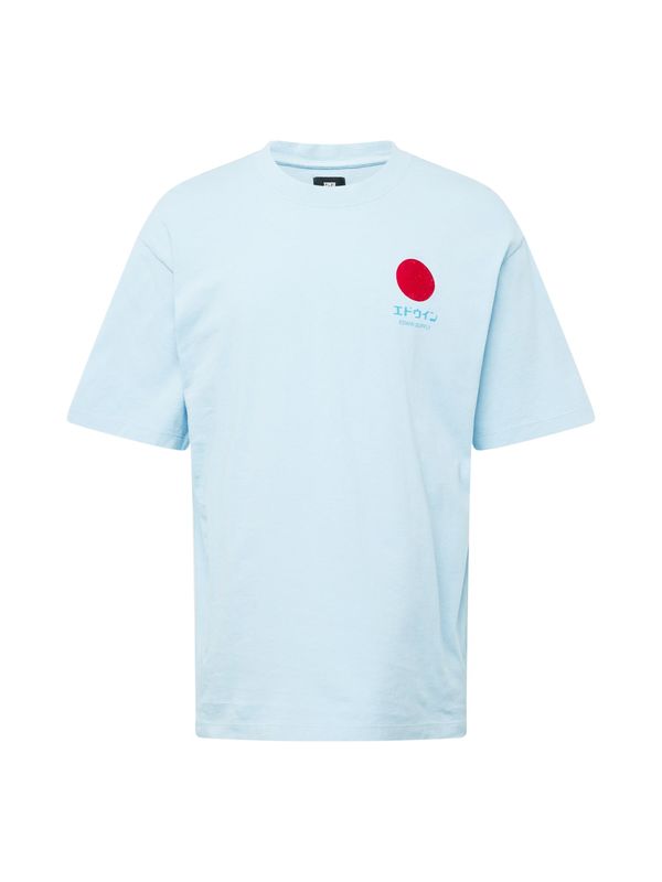 EDWIN EDWIN Majica 'Japanese Sun'  svetlo modra / rdeča