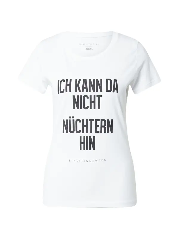 EINSTEIN & NEWTON EINSTEIN & NEWTON Majica 'Ich Kann Da Nicht…'  črna / bela
