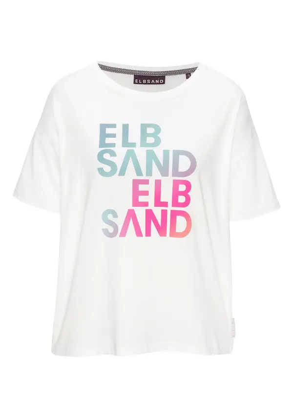 Elbsand Elbsand Majica  svetlo modra / roza / bela