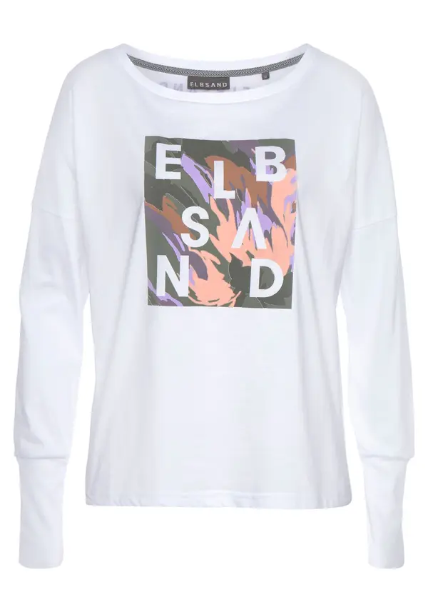 Elbsand Elbsand Majica  zelena / svetlo lila / losos / bela
