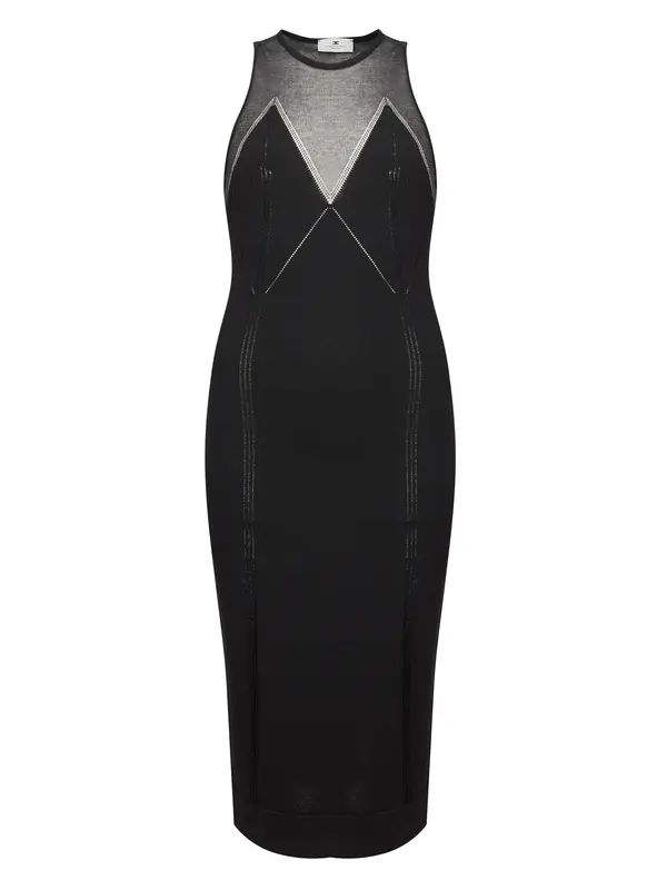 Elisabetta Franchi Elisabetta Franchi Pletena obleka  črna