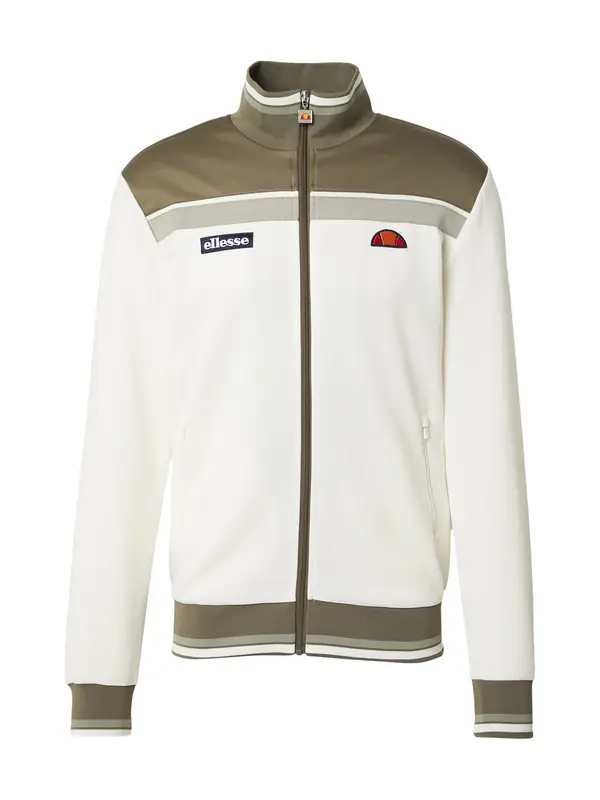 ELLESSE ELLESSE Jopa na zadrgo 'VIGNOLA'  kaki / pastelno zelena / off-bela