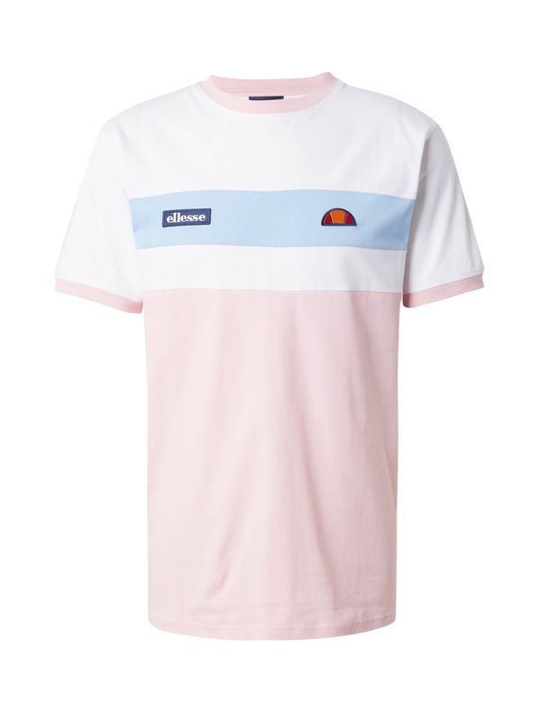 ELLESSE ELLESSE Majica 'Blockadi'  svetlo modra / oranžna / pastelno roza / bela