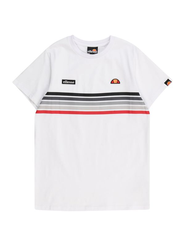 ELLESSE ELLESSE Majica 'Marsella'  siva / rdeča / črna / bela