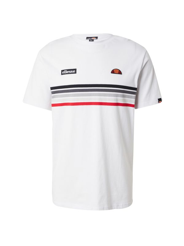 ELLESSE ELLESSE Majica 'Marsella'  siva / rdeča / črna / bela