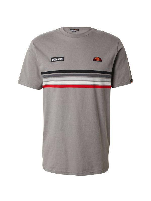 ELLESSE ELLESSE Majica 'Marsella'  siva / svetlo siva / rdeča / bela