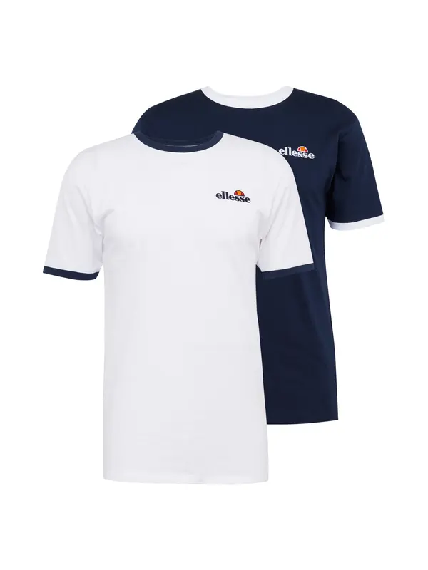 ELLESSE ELLESSE Majica 'Meduno'  temno modra / oranžna / rdeča / bela