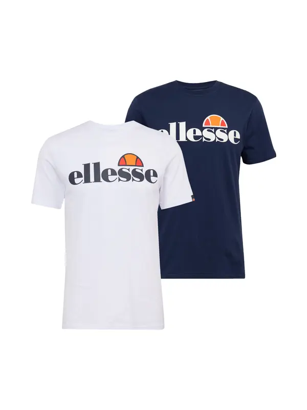 ELLESSE ELLESSE Majica 'Prado'  mornarska / oranžna / rdeča / bela