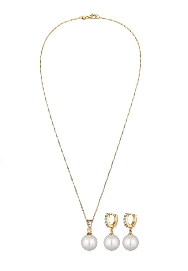 ELLI ELLI Set nakita 'Perle'  zlata / biserno bela