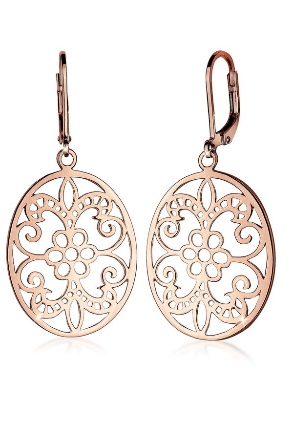 ELLI ELLI Uhani 'Ornament'  rožnato zlata