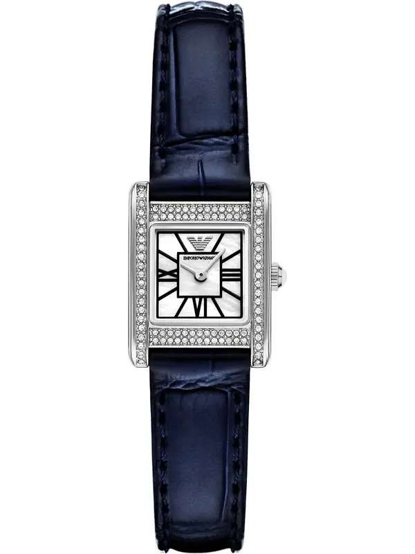 Emporio Armani Emporio Armani Analogna ura  mornarska / srebrna / bela