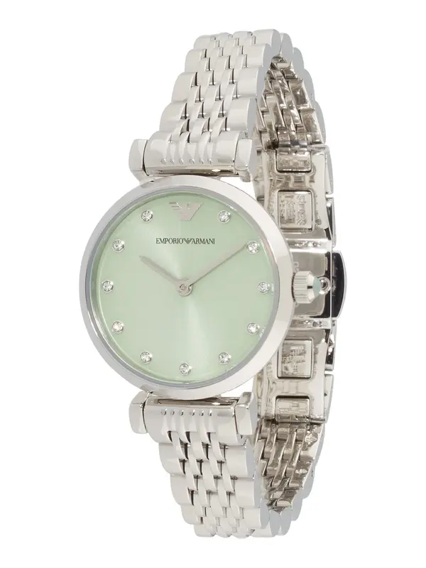 Emporio Armani Emporio Armani Analogna ura  pastelno zelena / srebrna
