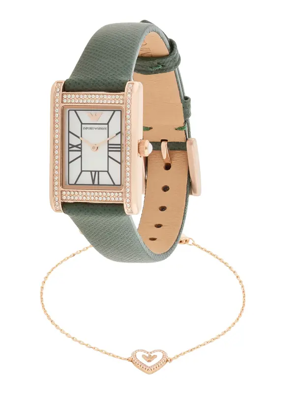 Emporio Armani Emporio Armani Analogna ura  rožnato zlata / zelena / črna / bela