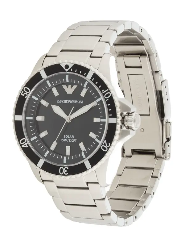 Emporio Armani Emporio Armani Analogna ura 'WORLD EXPLORER'  črna / srebrna