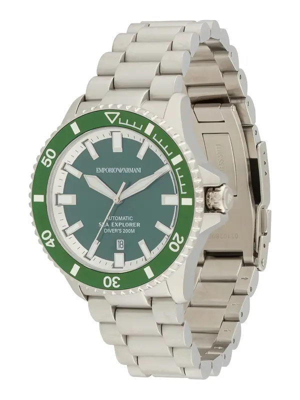 Emporio Armani Emporio Armani Analogna ura  zelena / petrol / srebrna