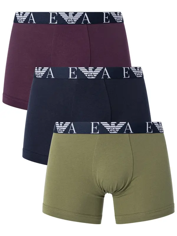 Emporio Armani Emporio Armani Boksarice  oliva / vinsko rdeča / črna / bela