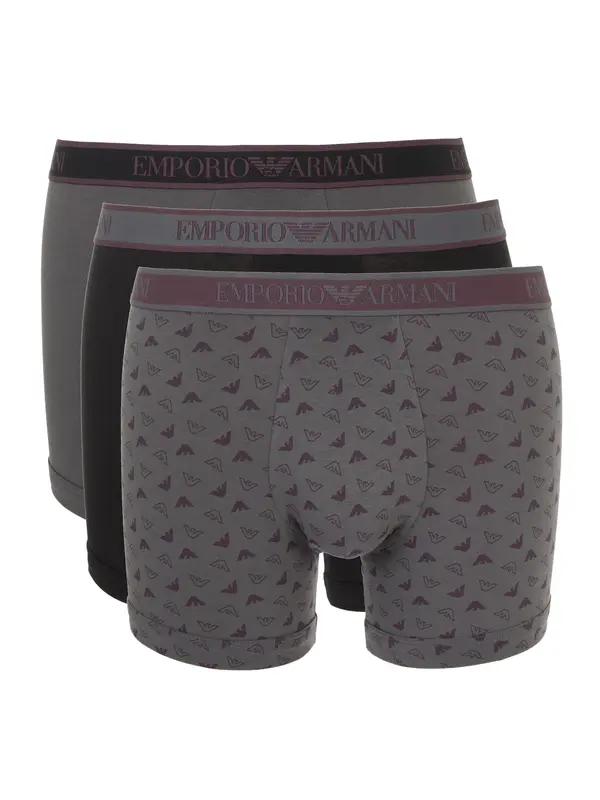 Emporio Armani Emporio Armani Boksarice  siva / jagoda / pegasto črna