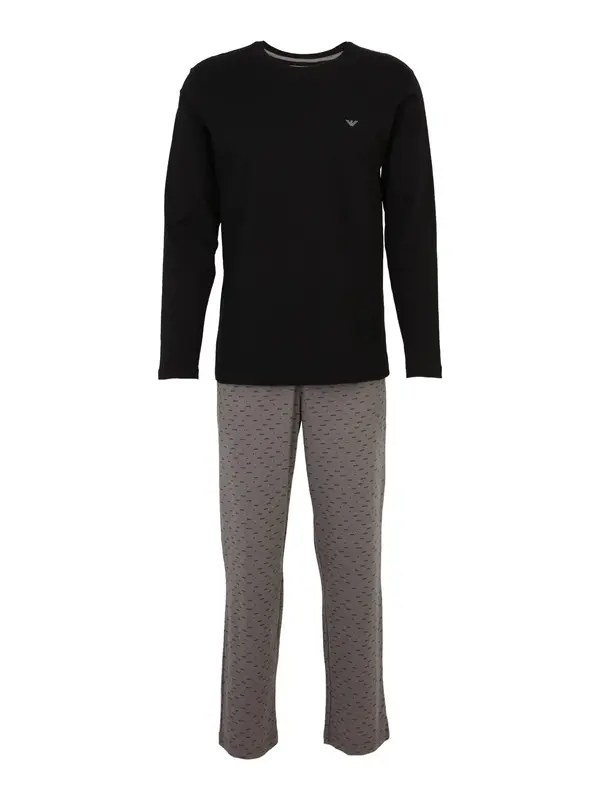 Emporio Armani Emporio Armani Dolga pižama  barva blata / črna