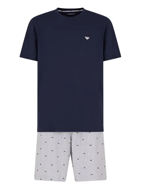 Emporio Armani Emporio Armani Kratka pižama  modra