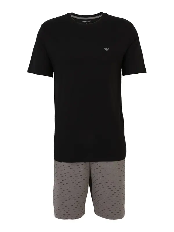 Emporio Armani Emporio Armani Kratka pižama  temno siva / črna