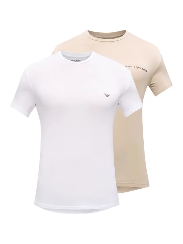 Emporio Armani Emporio Armani Majica  bež / bela