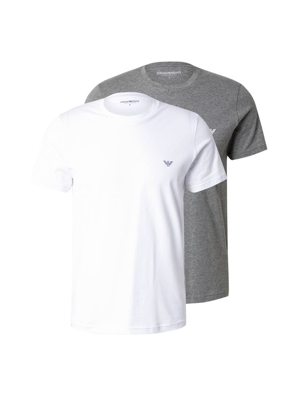 Emporio Armani Emporio Armani Majica  pegasto siva / bela