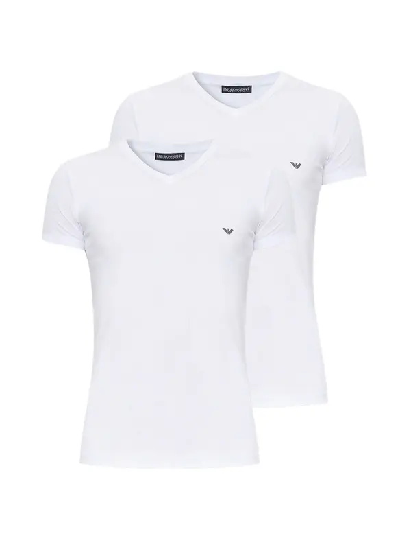 Emporio Armani Emporio Armani Majica  temno modra / bela