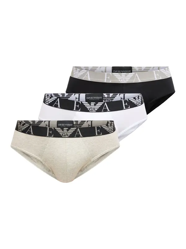 Emporio Armani Emporio Armani Spodnje hlačke  kremna / kaki / črna / bela