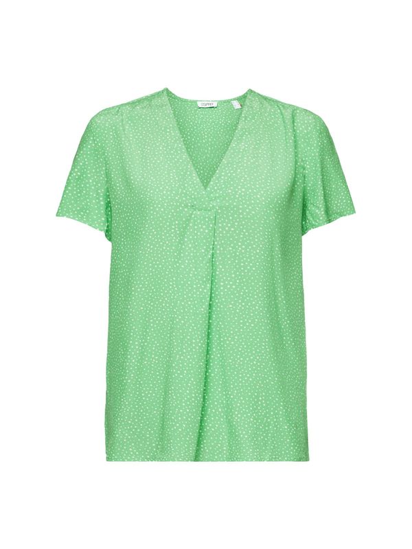 ESPRIT ESPRIT Bluza  svetlo zelena / bela