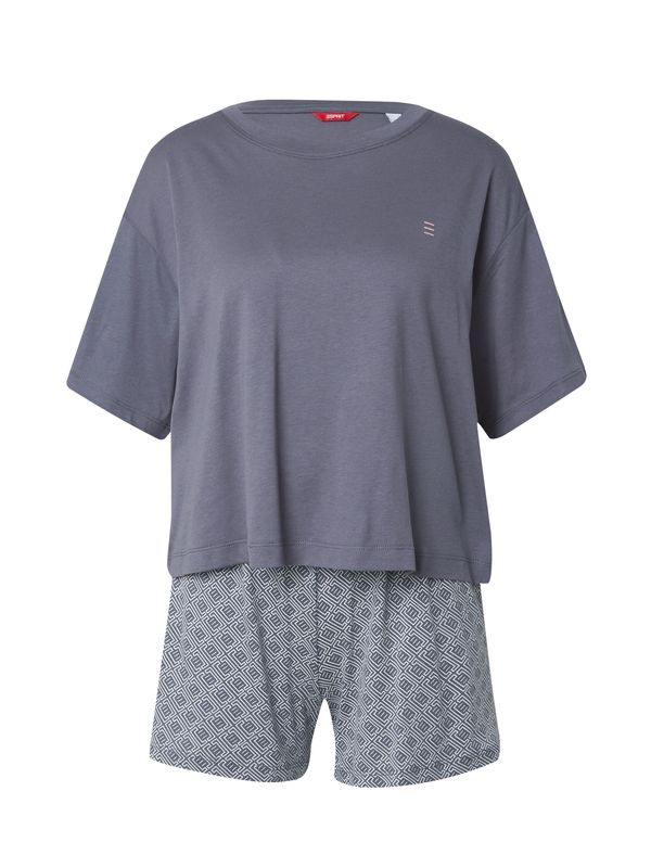 ESPRIT ESPRIT Kratke hlače za spanje  bazaltno siva / svetlo siva