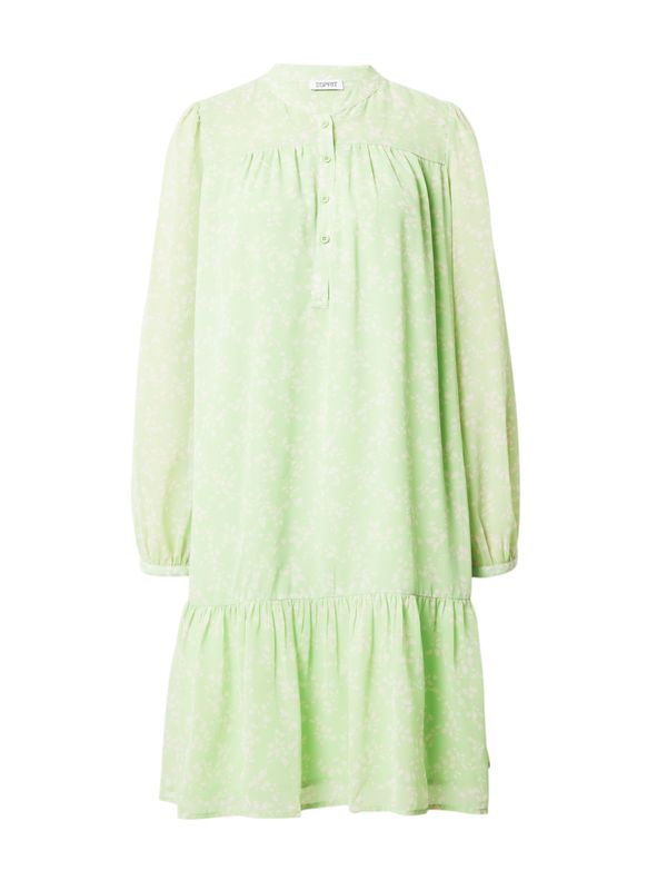 ESPRIT ESPRIT Obleka  svetlo zelena / bela