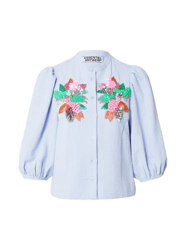 Essentiel Antwerp Essentiel Antwerp Bluza 'JAIDEN'  svetlo modra / zelena / temno oranžna / roza