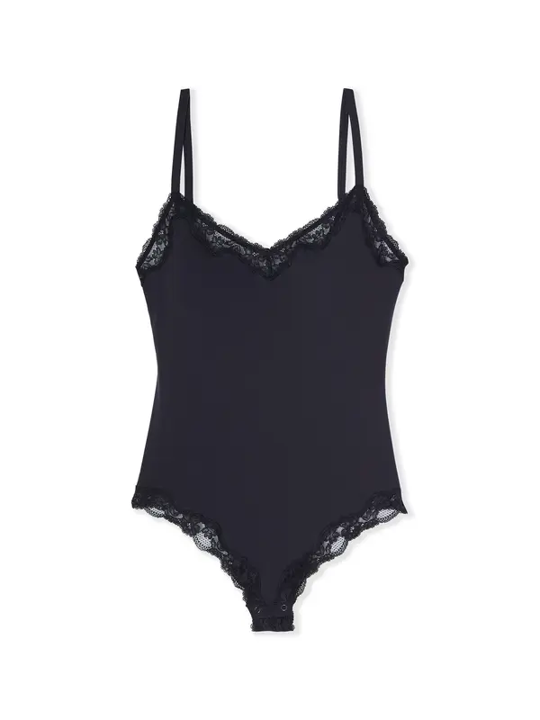 ETAM ETAM Bodi 'Pure Soft Lace'  črna