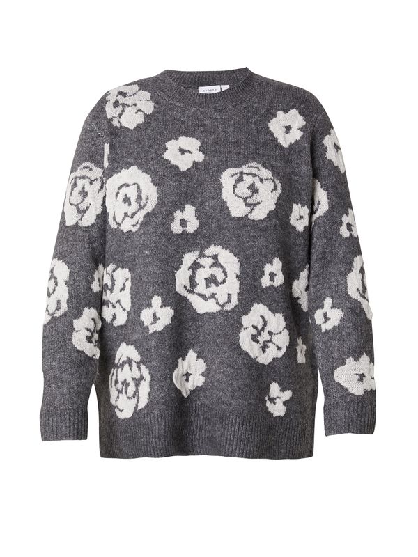 EVOKED EVOKED Pulover 'Visiya'  temno siva / off-bela