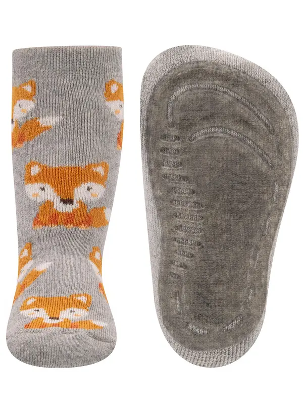 EWERS EWERS Nogavice 'Fuchs'  siva / temno oranžna / off-bela