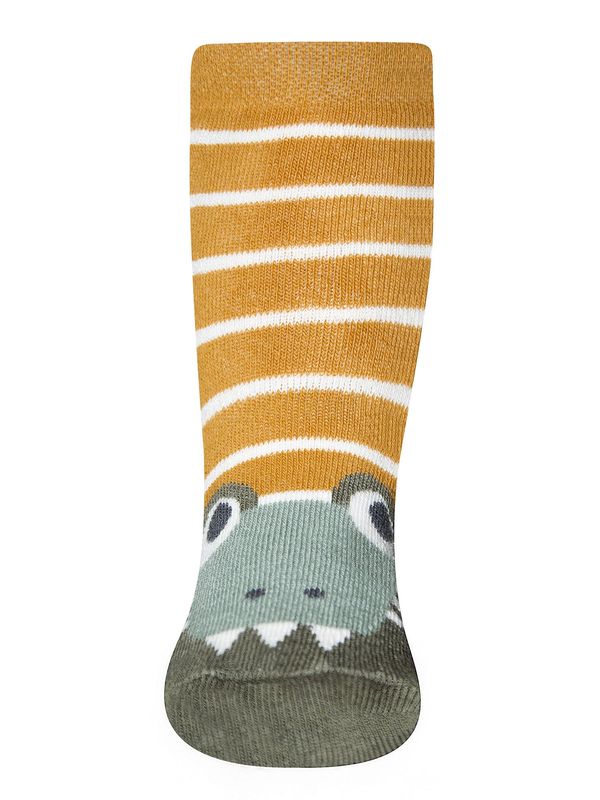 EWERS EWERS Nogavice 'Krokodil'  kamela / pastelno zelena / temno zelena / jajčna lupina